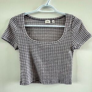 Aritzia Wilfred Gingham Crop Top